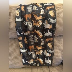 Cat Print Scarf - Black and Brown